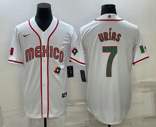 Men's Mexico Baseball #7 Julio Urias 2023 White Blue World Baseball Classic Stitched Jersey,We sell and wholesale Men's Mexico Baseball #7 Julio Urias 2023 White Blue World Baseball Classic Stitched Jersey on line form chian!